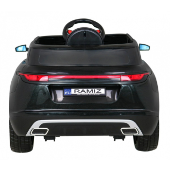 Samochodzik Super-S na akumulator dla dzieci Czarny + Pilot + Wolny Start + Koła EVA + Dźwięki Światła